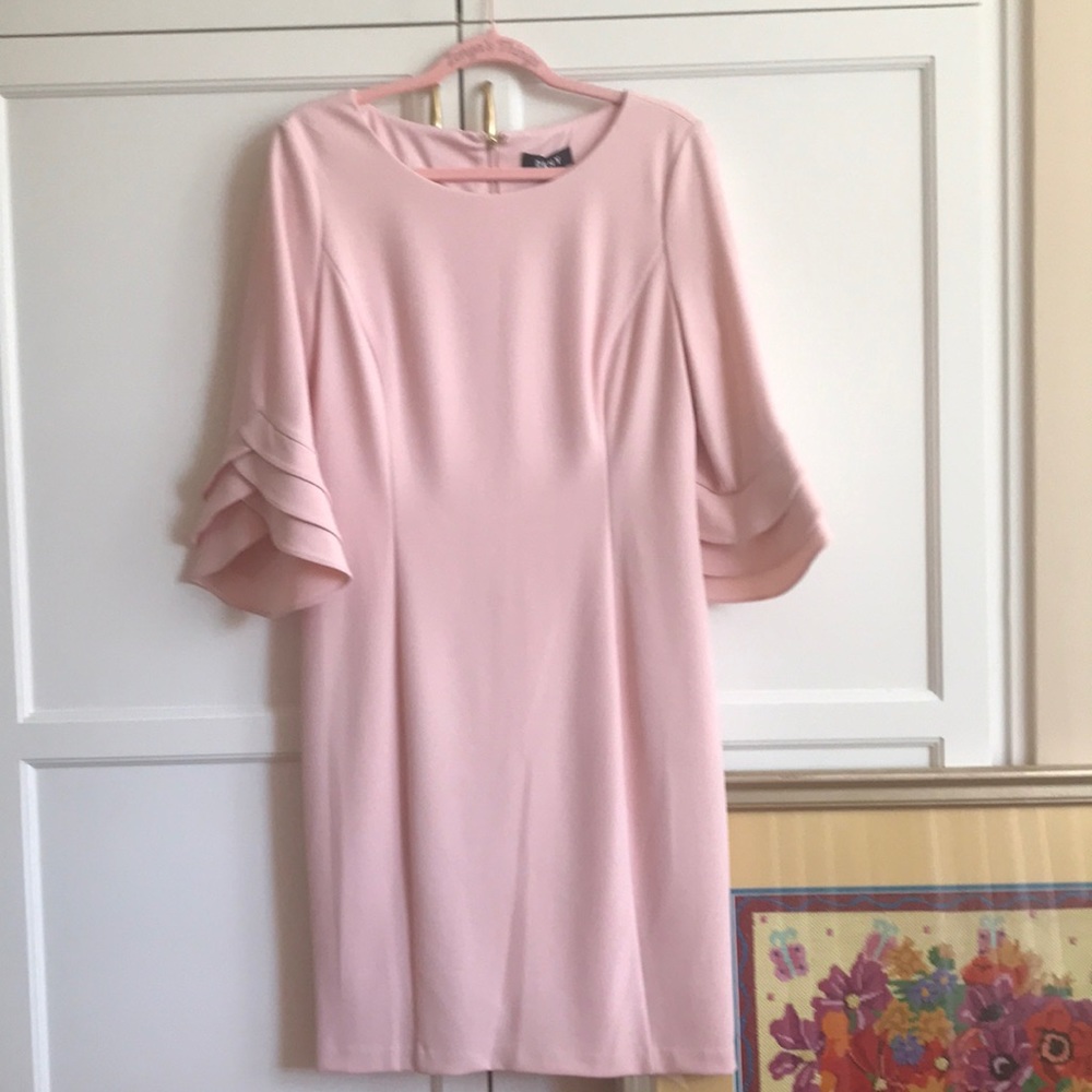 DKNY Size 12. Soft Pink knee Length Dress.